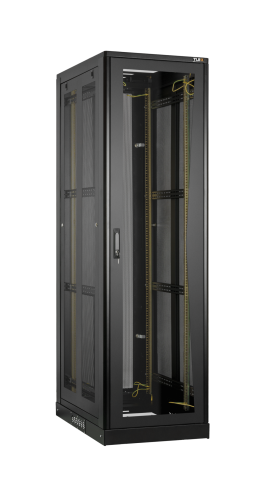 картинка Серверный шкаф 19", 47U, стеклянная дверь, перфорированные стенки, Ш800хВ2323хГ1000мм, в разобранном виде, черный 