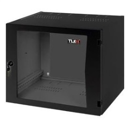 картинка Настенный разборный шкаф TLK 19", 12U, стеклянная дверь, Ш600хВ569хГ600мм, 2 пары монтажных направляющих, черный 