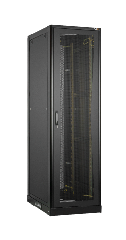 картинка Серверный шкаф 19", 33U, перфорированные двери, цельнометалические стенки, Ш600хВ1701хГ1000мм, в разобранном виде, черный 
