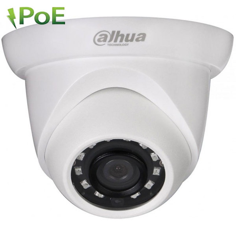 картинка IP видеокамера Dahua - DH-IPC-HDW1230SP-0280B - 2Мп уличная купольная, объектив фиксированный f=2,8/3,6мм, ИК - 30м 
