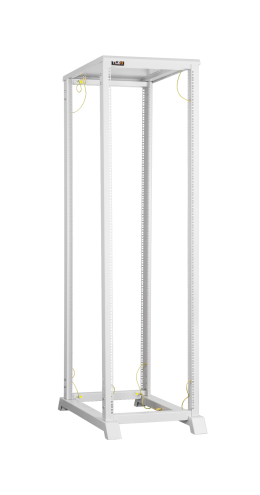 картинка Монтажная стойка двухрамная с разборной рамой 19", 24U, Ш570xВ1226xГ1032мм, с крышей, в разобранном виде, серый 