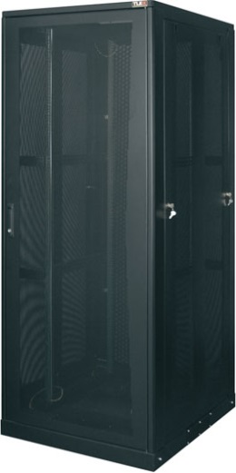 картинка Серверный шкаф 19", 33U, стеклянная дверь, перфорированные стенки, Ш600хВ1701хГ1000мм, в разобранном виде, черный 
