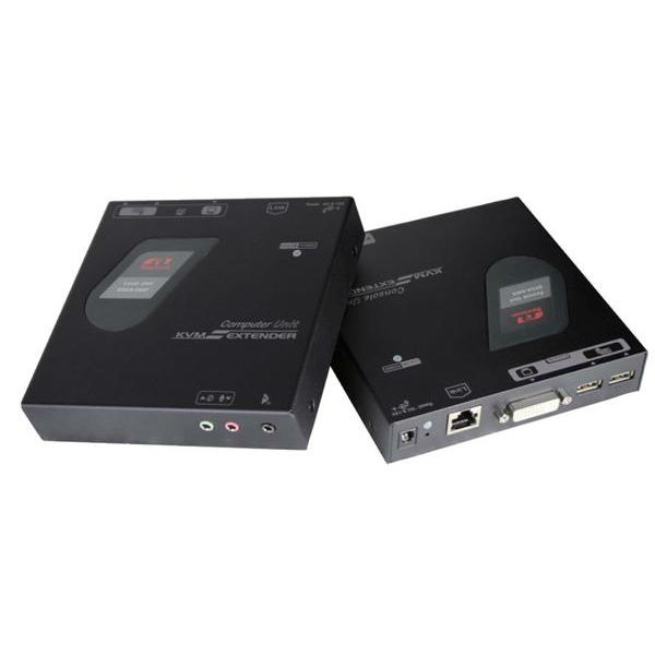 картинка Удлинитель KVM REXTRON DVI, FullHD, аудио, до 100м. локальное (PS/2, USB B) и удаленное устройство (2xUSB A) [EXDA-M040] 